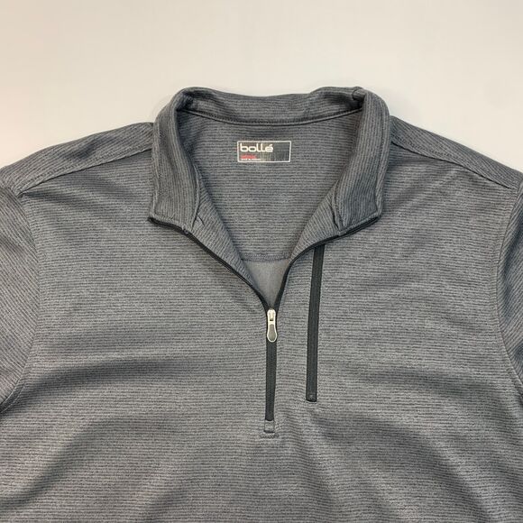 Bolle Sweatshirt Mens M Medium Charcoal Quarter Zip Golf Performance Pullover - Picture 4 of 13